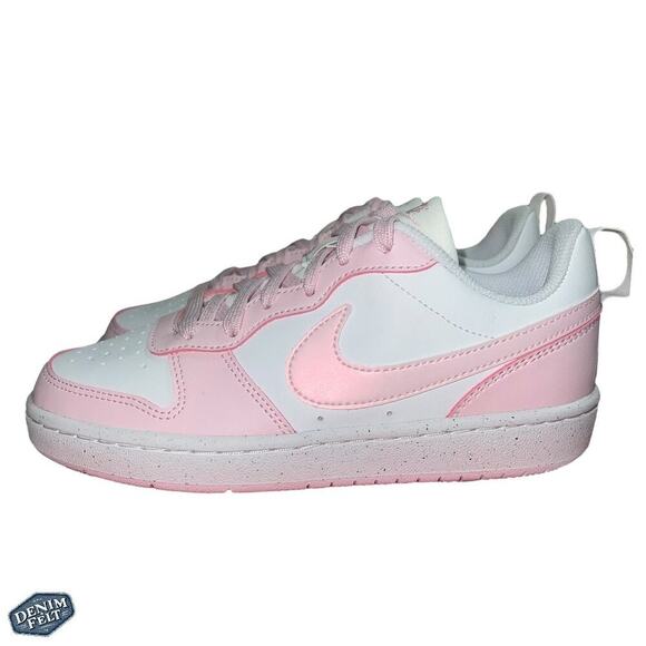 NIKE Big Girls Pink Foam Court Borough Low Recraft Casual Sneakers Athletic Shoe - Picture 8 of 16